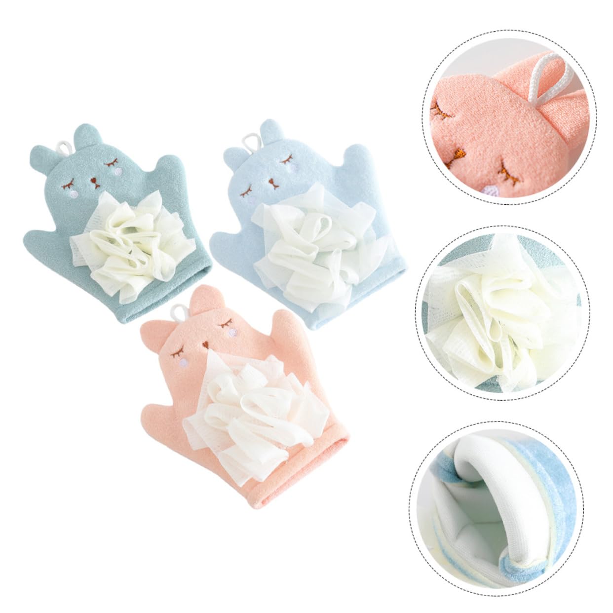 Healeved 9piezas Guante Exfoliante Doble Cara Para Cuerpo De Pastel Para Limpieza Profunda Piel Para Tipo De Piel
