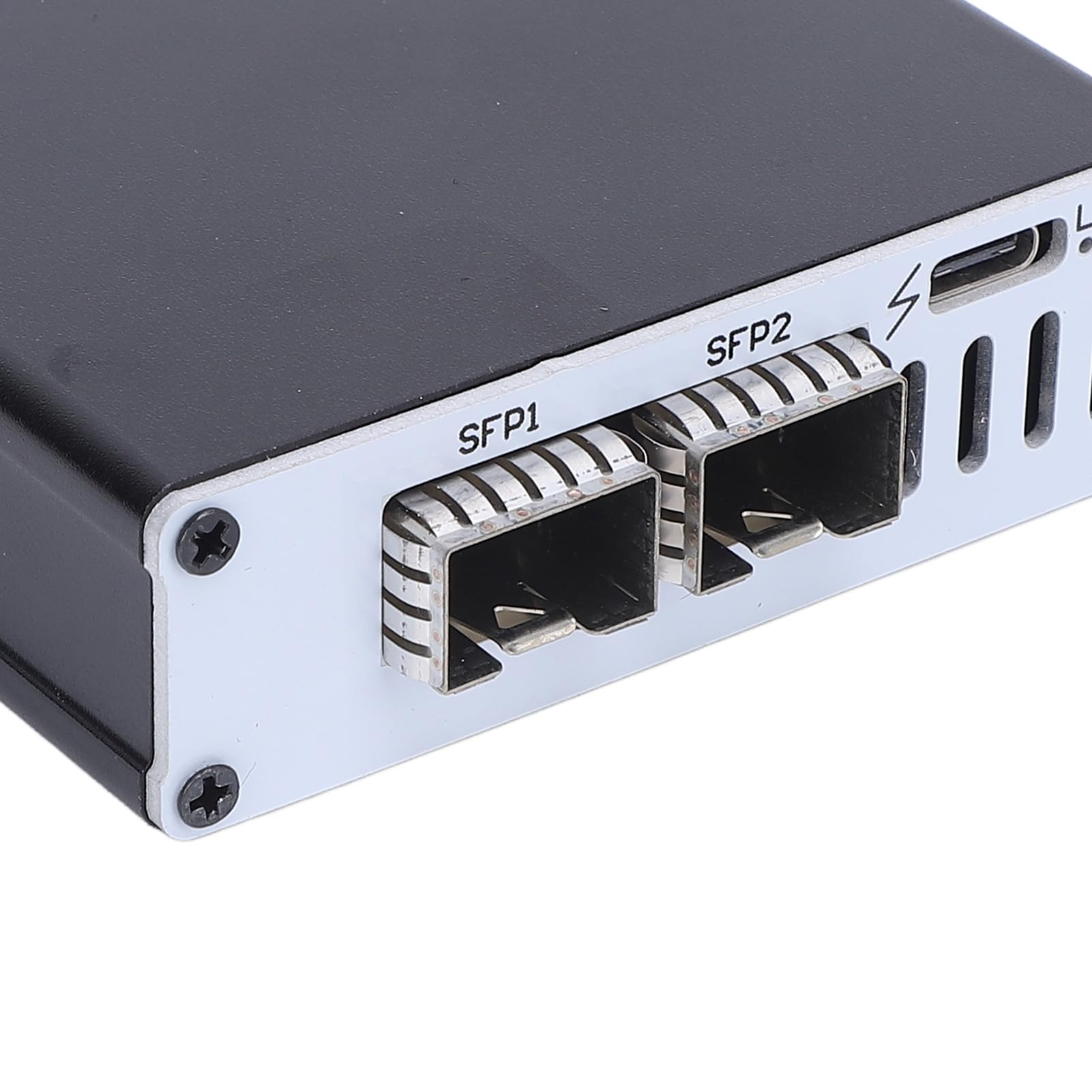 POENVFPO Scheda di rete 25G, interfaccia ottica SFP, Plug and Play portatile in lega di alluminio, per sistemi OS X (doppia porta)