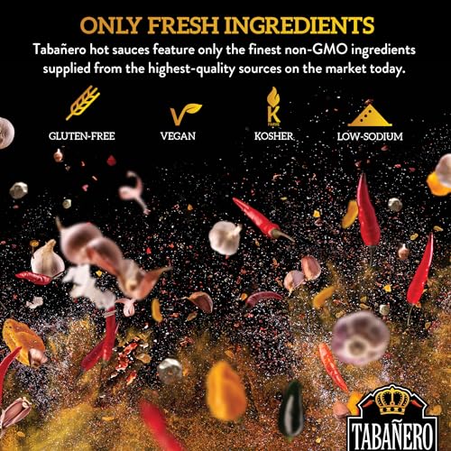 Tabanero Mini Hot Sauce Challenge Box By Tabañero, Original, Extra Hot, Xxx Hot & Dragon’S Breath, Hot Sauce Gift, Gluten Free, All Natural, Low Sodium, Vegan, Kosher thumb #5
