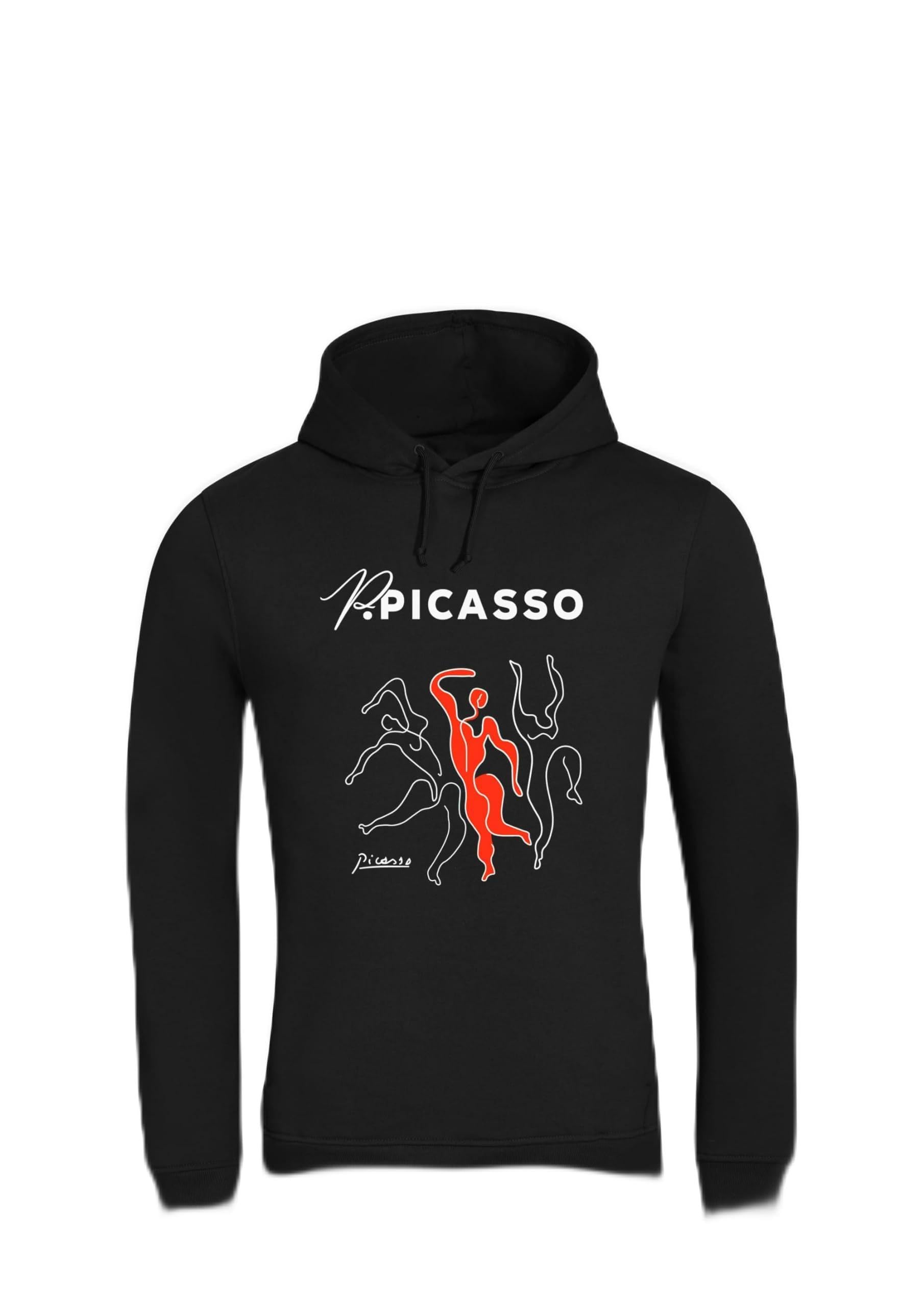 Męska bluza z kapturem Inspire z kolekcji Line Art Picasso B&Color BCWU33 BR, czarny, M