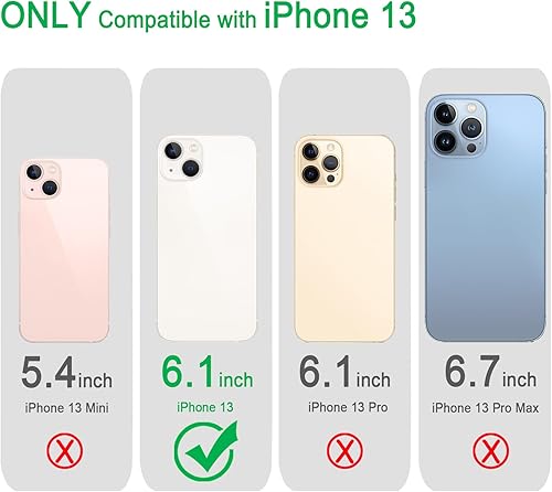 Miniatura 2 de Funda magnética compatible con iPhone 13, compatible con carga inalámbrica MagSafe, parte trasera transparente antiarañazos, a prueba de golpes,