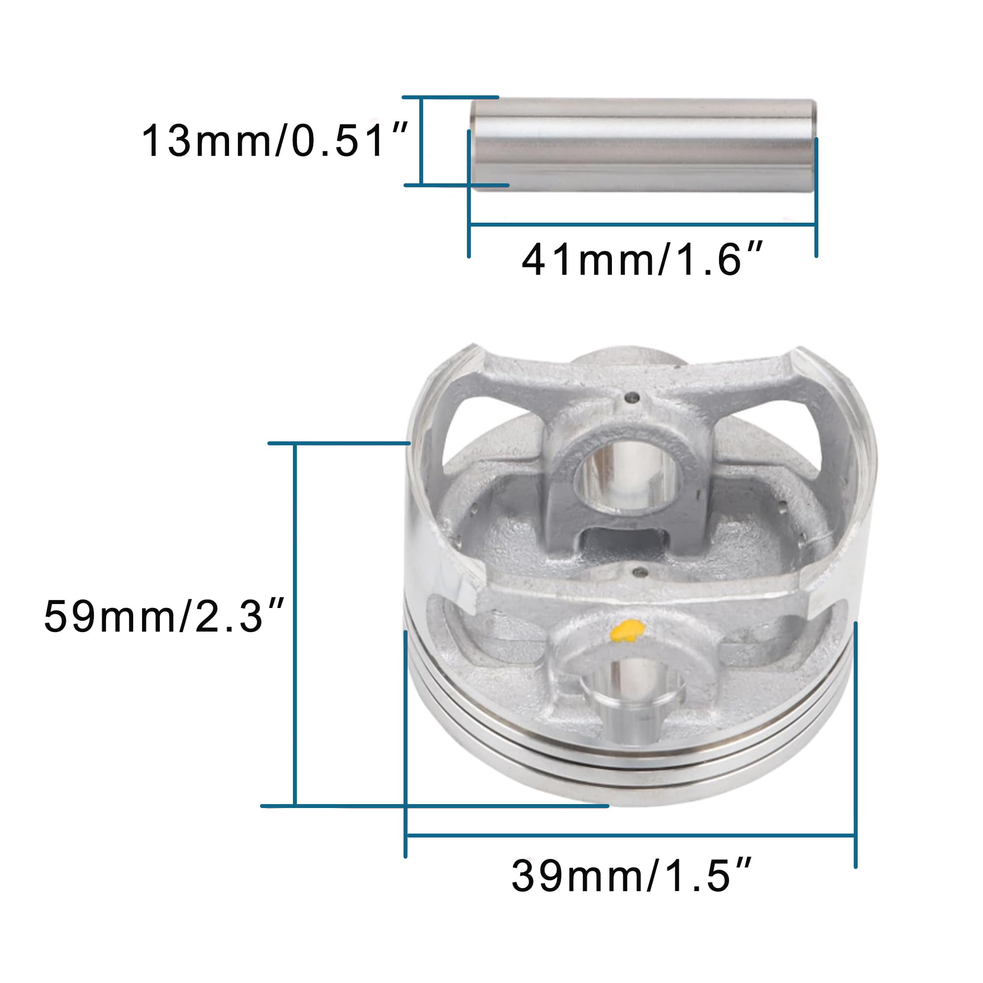 GOOFIT - Kit completo di rivestimenti cilindrici da 60 mm, testa cilindri, anelli di pistone e guarnizioni di ricambio per motore YX160 YinXiang 160 cc, moto da enduro, Pit bike, Monkey, ATV, Quad
