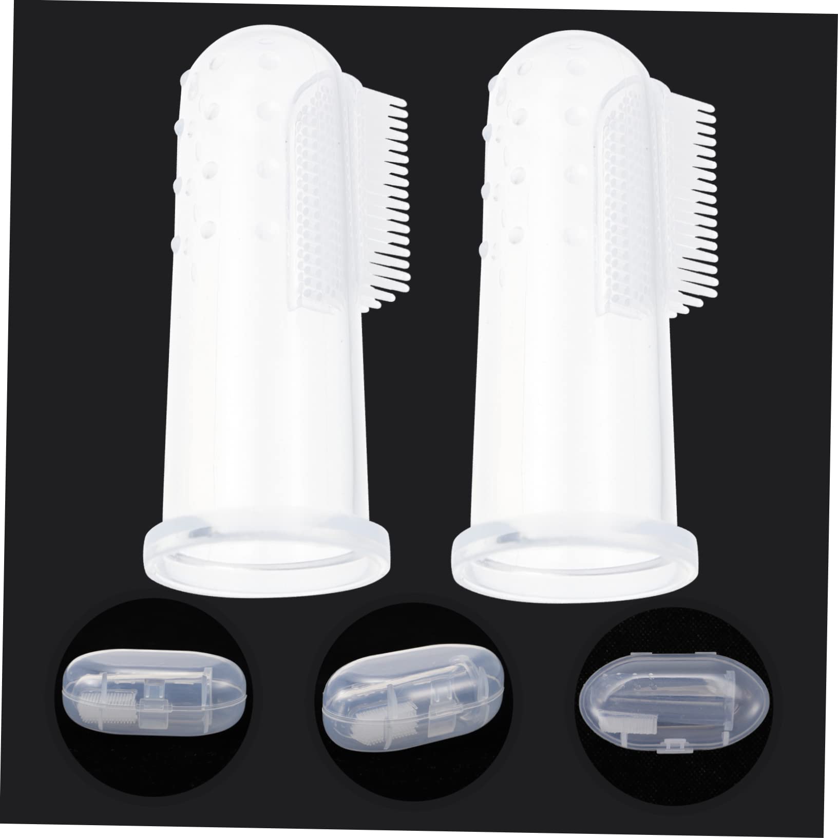 WOONEKY Lot De 30 Brosses À Dents En Silicone Souple Pour Chiens