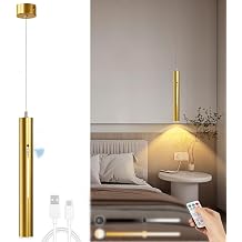 Lightess Battery Operated Pendant Light, Motion Sensor, Remote Control