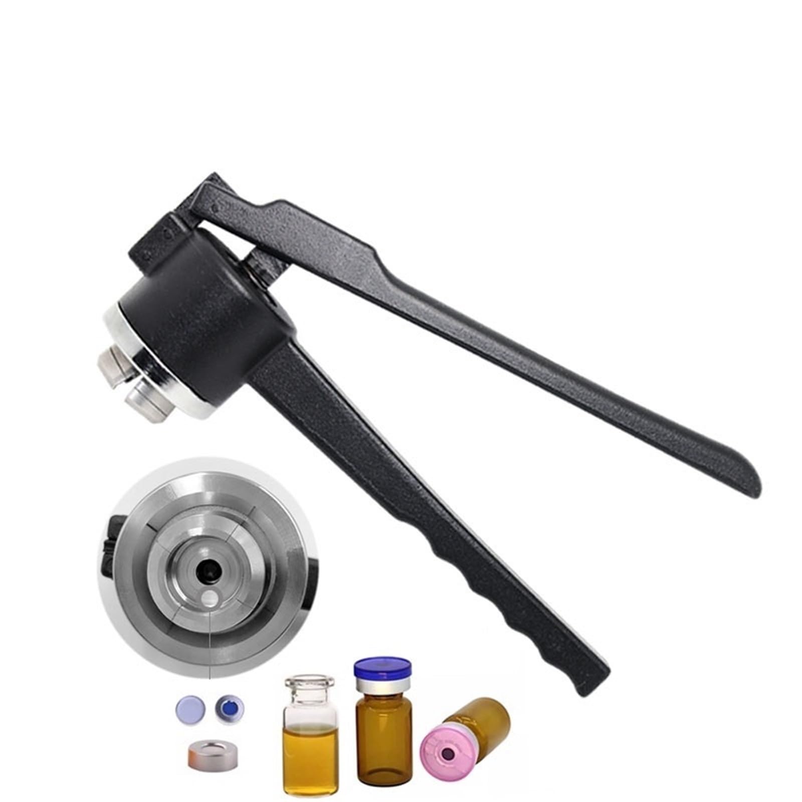 Alicate Crimpador Manual Engarzadora de viales vidrio 13 mm/15 mm/20 mm | Herramientas de taponado y prensado de botellas for sellado de viales(Perfume Capper,15mm)