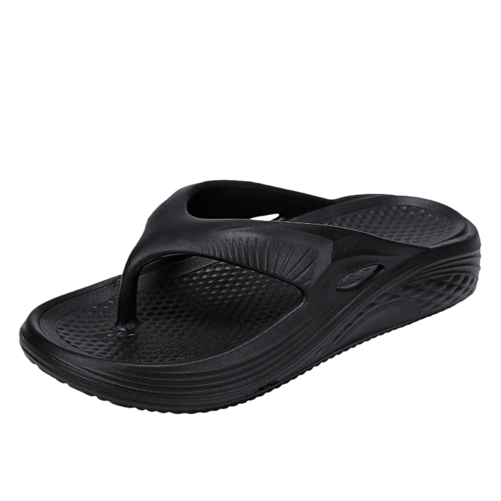 Tongs d'Été pour Hommes avec Arch Support - Sandales Outdoor Douces et Flip Flop Noir