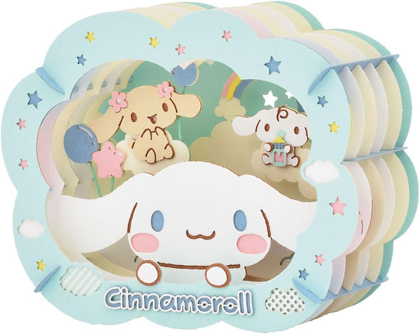 My Melody, Kuromi, Pompompurin, Kitty, Cinnamoroll, and Pochacco Characters Inspired Paper Theater Craft - Decor for Fans (Cinnanoroll (PT-305))