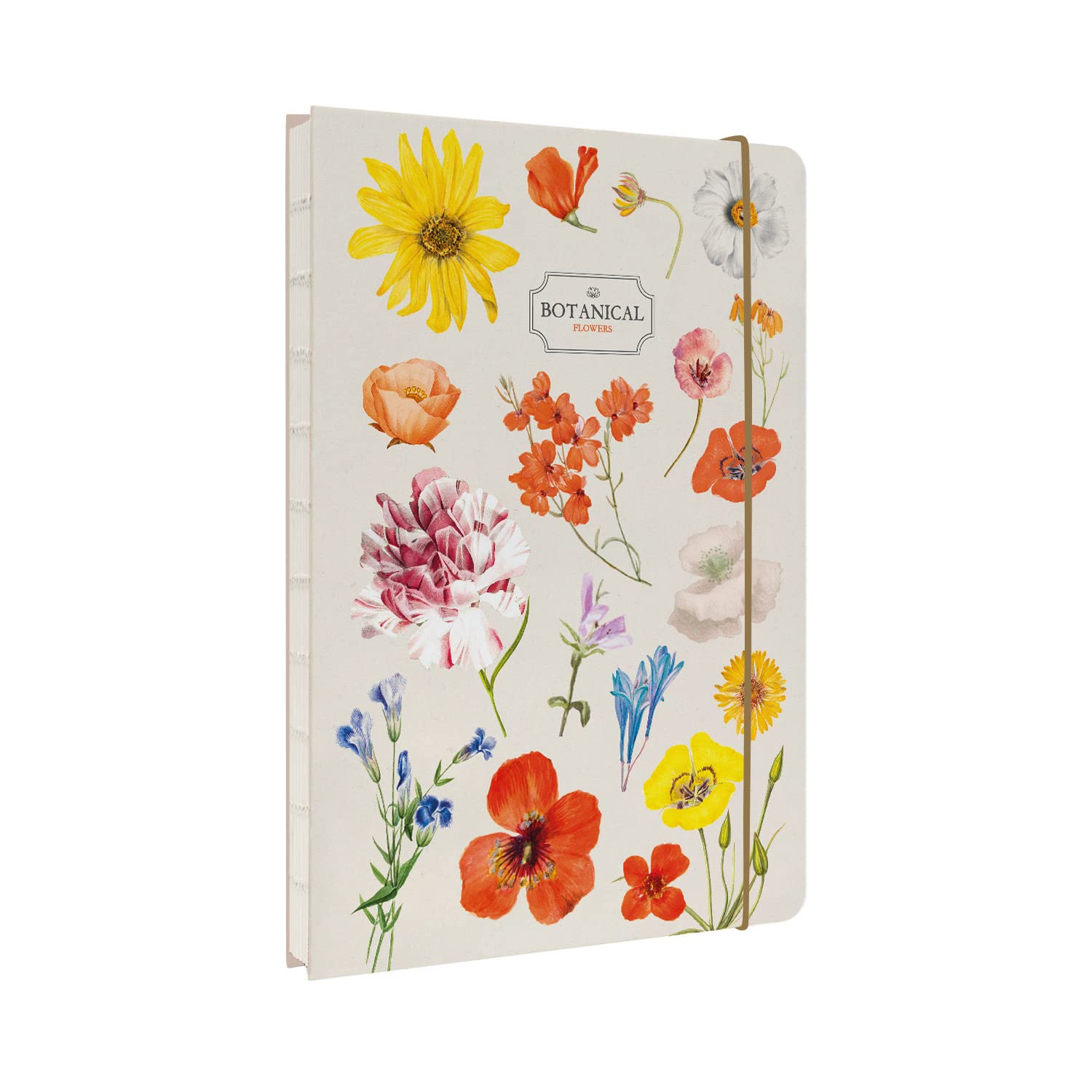 Grupo Erik Cuaderno Botanical Flowers - Cuaderno A5 artesanal - Cuaderno punteado | Bullet Journal - Cuaderno de notas - Bloc de notas A5