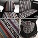 PONYJOYUP Baja Saddle Blanket Car Seat Covers 9PCS Full Set, Breathable and Washable Striped Woven Automotive Vehicle Seat Cover, Universal Seat Cover for Sedan, SUV, Truck, Airbag Compatible