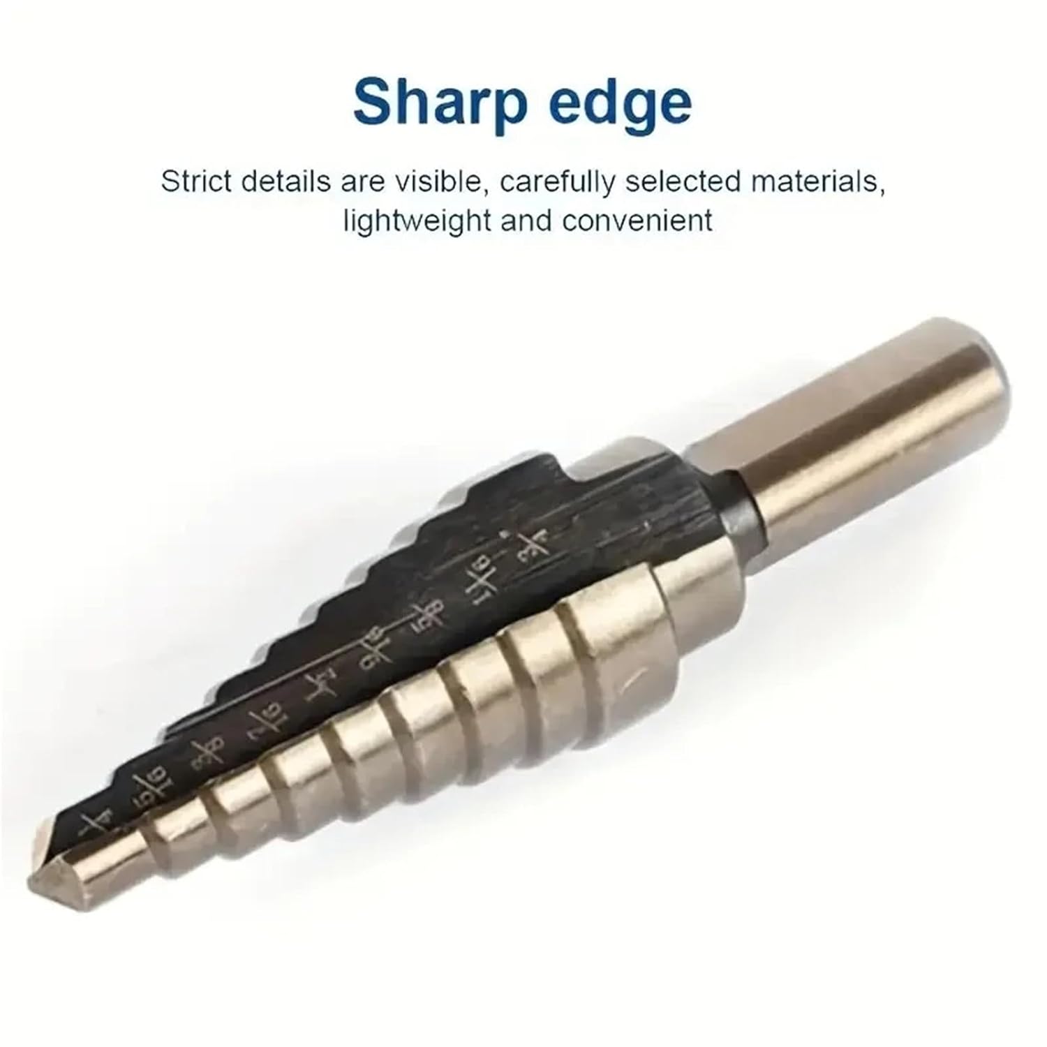 5pcs Carbon Steel Black Fillister Head Step Drill Bit Set, HSS Cobalt Titanium Conical Cone, Multiple Hole 50 Sizes(5pcs OPP)