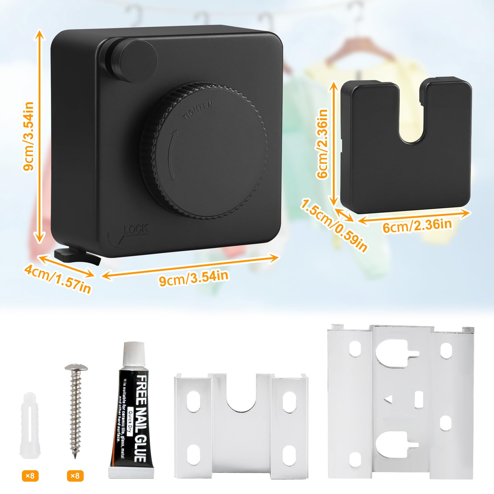 4,8m Ausziehbare Wäscheleine Mit Doppelleine - 20kg Tragkraft Für Balkon & Bad