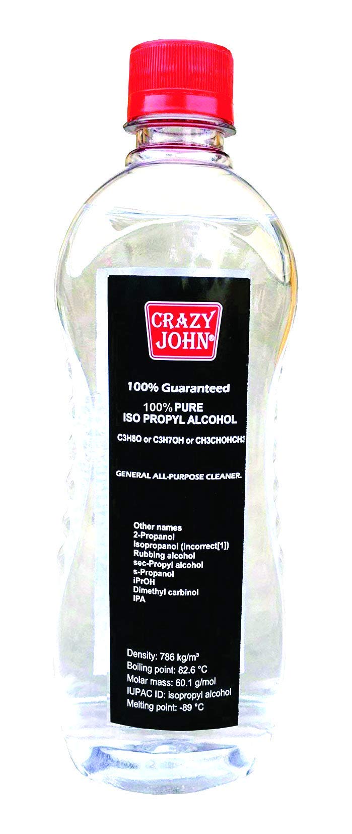 CRAZY JOHN 99.9% Pure IPA isopropyl Alcohol 500 ml Multiple Cleaner,Service Electronics Mobile, LCD,Laptop