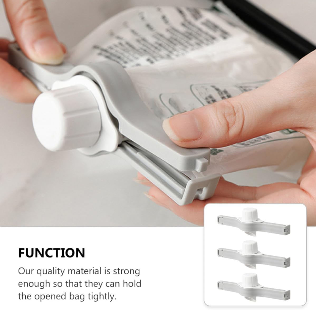 Toddmomy 3pcs Food Bag Sealing Clips with Spout Nozzle, Pp Material, Securely Hold Opened Food Bags, for Keeping Snacks Fresh