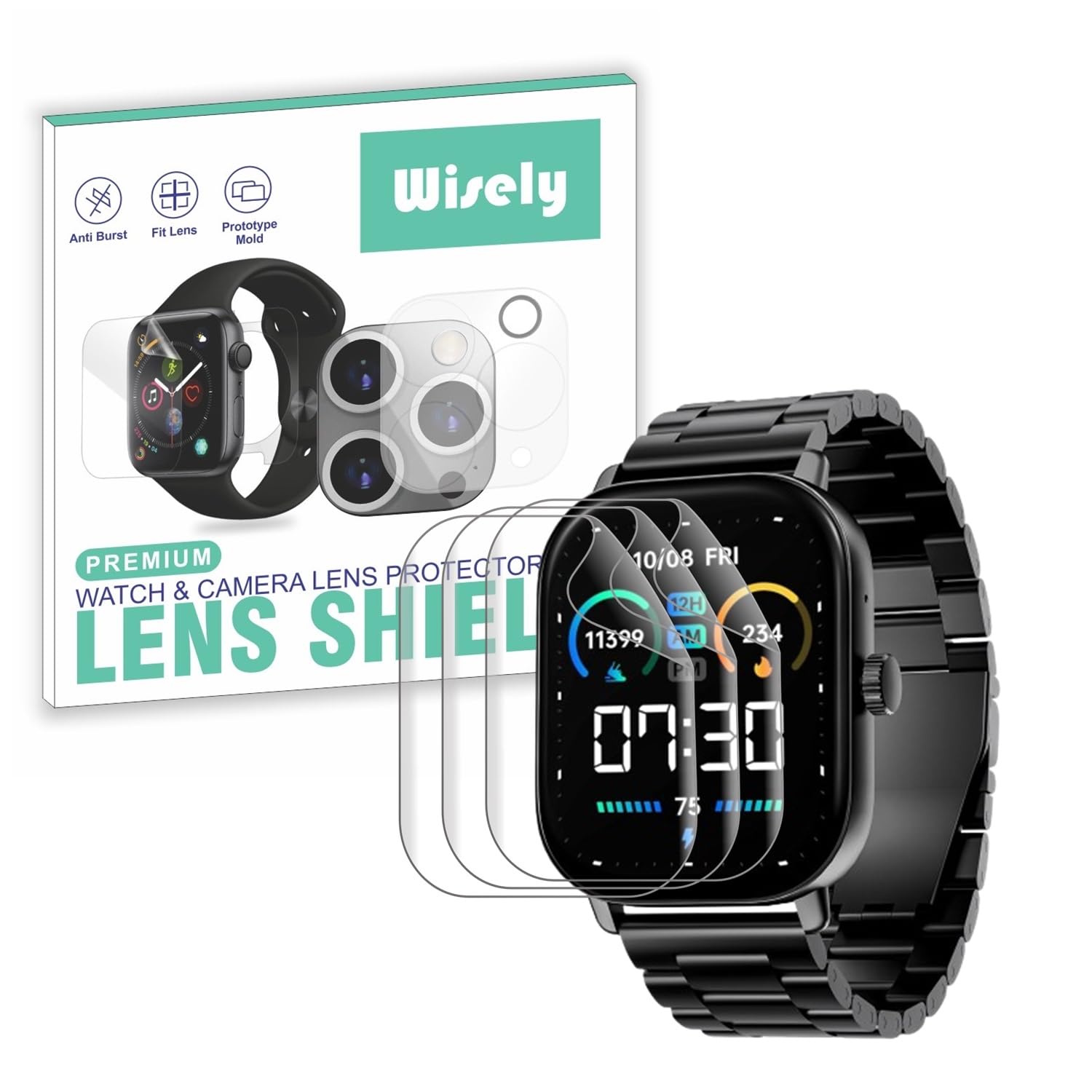 Wisely |3pcs| Screen Guard Protector For Boat Wave Spectra Smartwatch |2.04"| Bubble Free, Easy installation kit, Clear HD, Full Cover (B0CWPFV7LF) Amazon Price History, Amazon Price Tracker