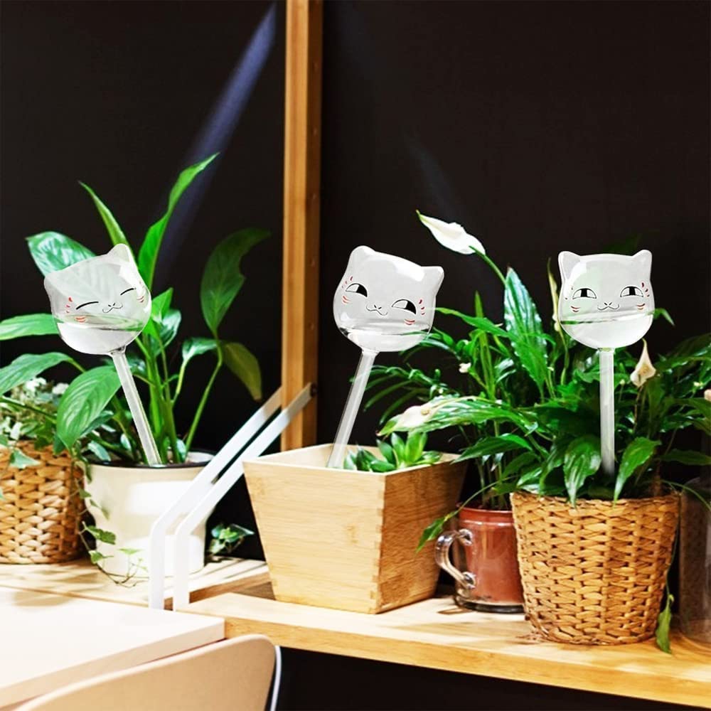 Arrosage Plante Vacances Lot De 4 Bulbes D'arrosage De Plantes En Verre - Cactus - Auto-arrosage - Pour Plantes D'intérieur Et D'extérieur - Durables, Faciles à Installer Et à Utiliser Reserve Eau