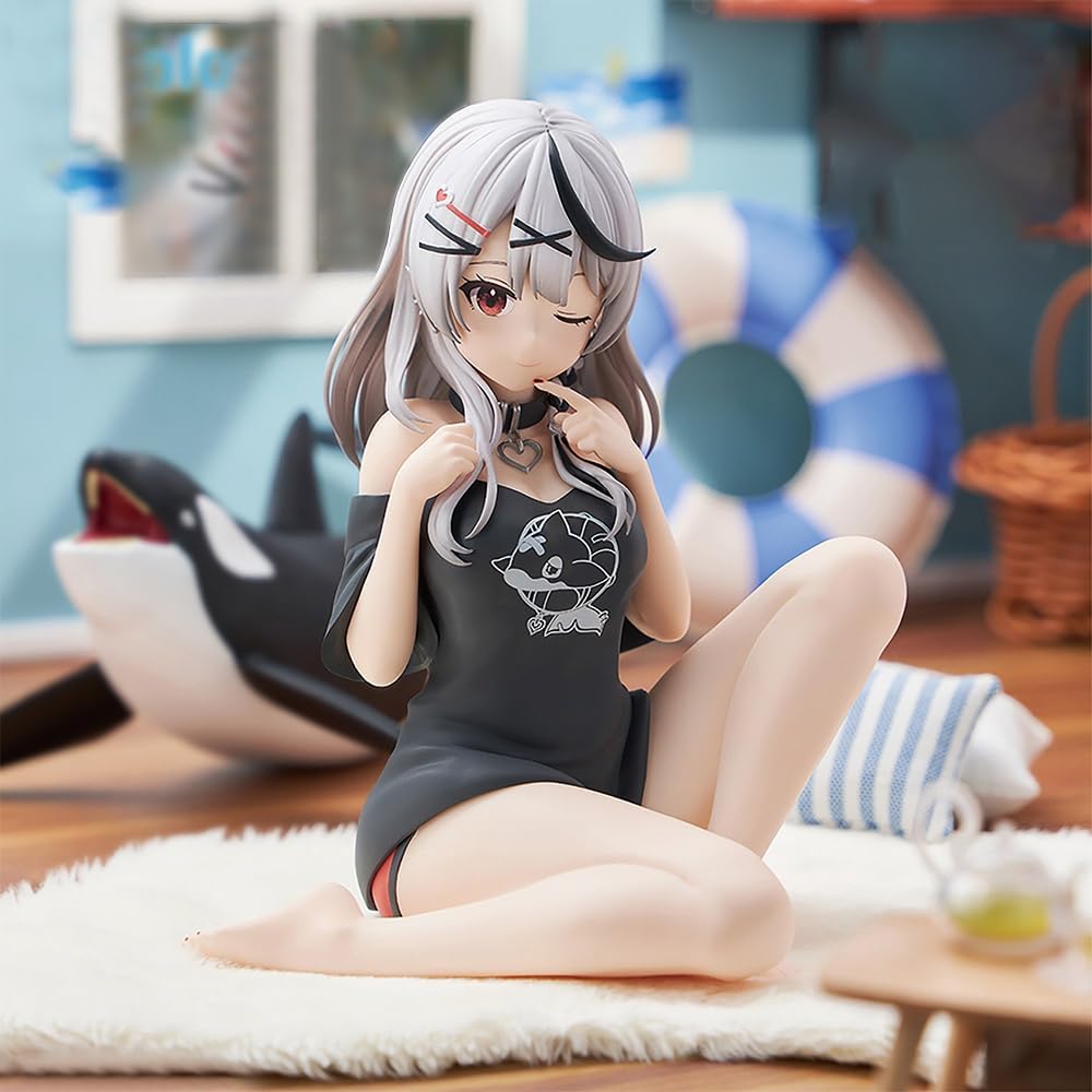 2pcs Ookami Mio Figure Mori Calliope Figure Relax Time Version Anime Figurine Model Desktop Ornament Xmas Gifts