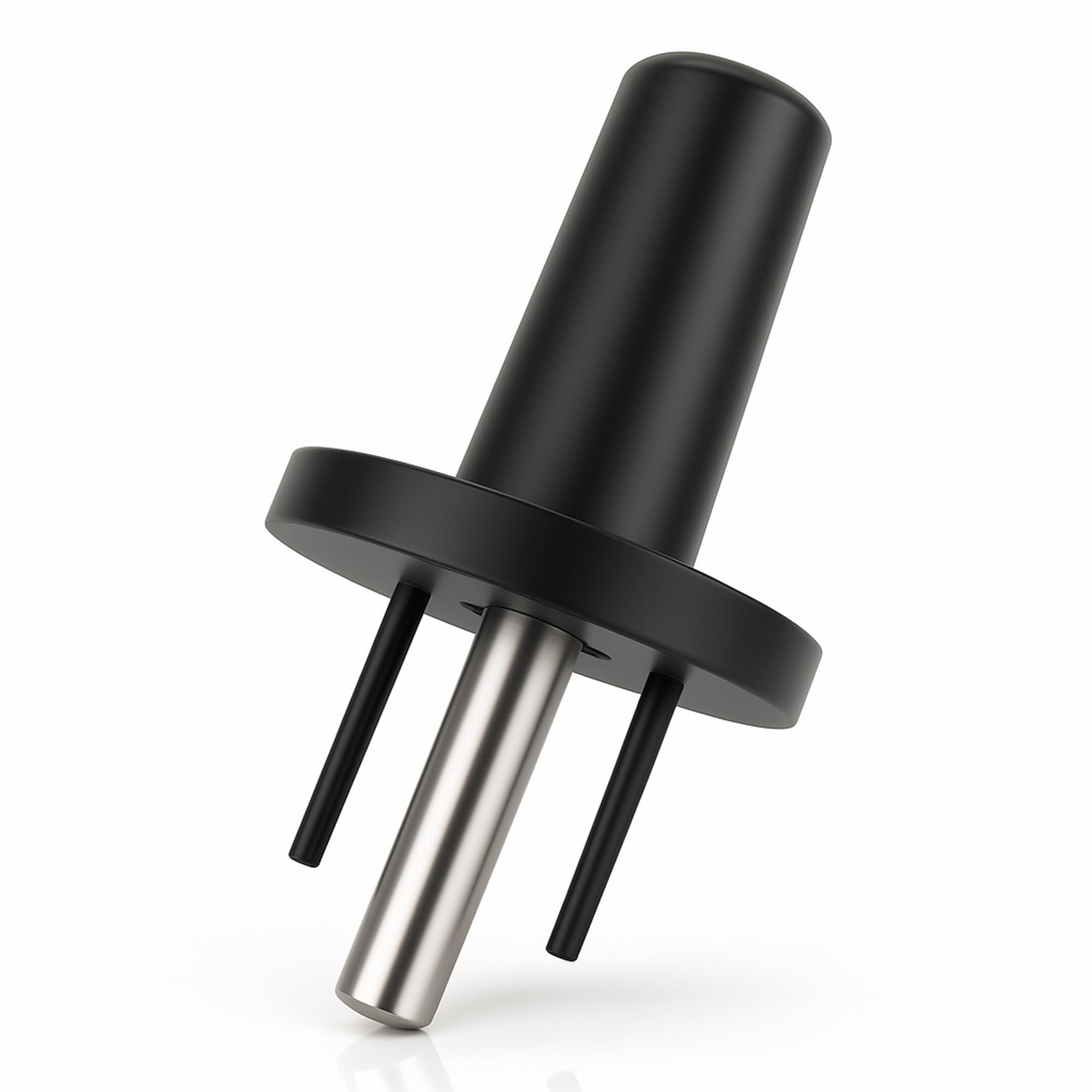 StaticTek Banana Jack Outlet Plug Adapter | Universal Ground 3 Prong Outlet Earth Connection | ESD Control | Black Light Weight Unbreakable Plastic | 1 Piece | STI - DES - 09838