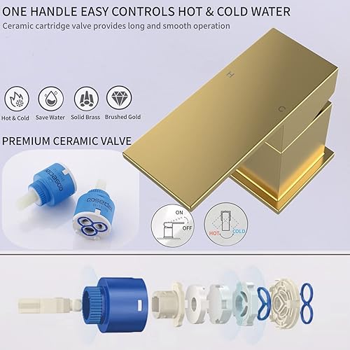 Miniatura 19 de Grifo de bañera romano negro con ducha de mano, grifo de bañera de montaje en cubierta con rociador, juego de grifo de bañera en cascada Negro