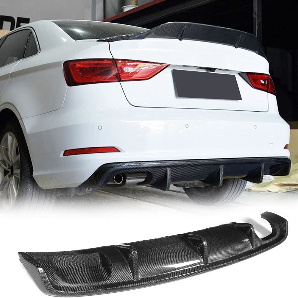 zjxwnb Spoiler Avant Voiture pour Audi A3 S3 8V 2014 2015 2016, Diffuseur Séparateur Becquet Lèvre Pare-Chocs Avant Lame Anti-Collision Corps Accessoire,Black