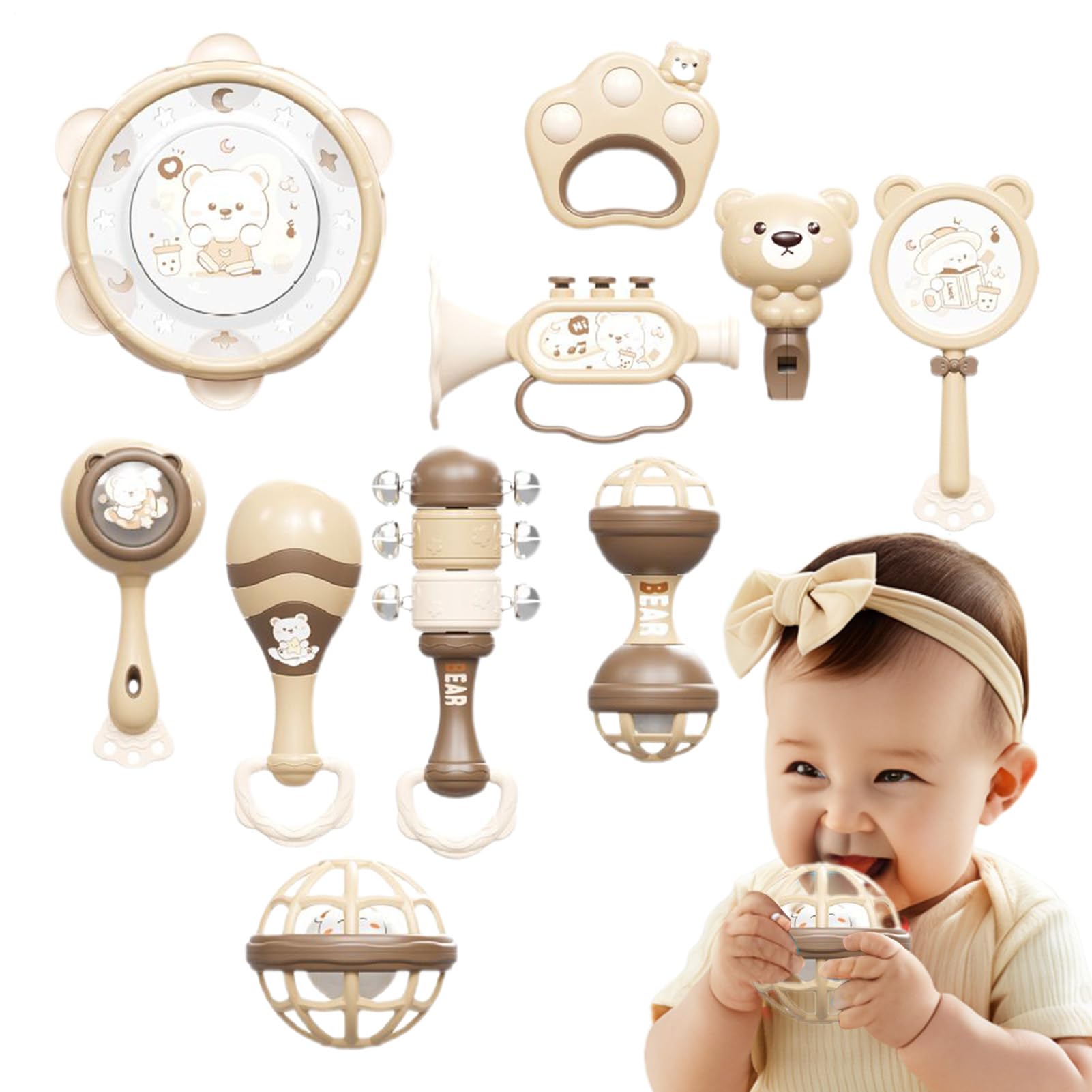 Kinderinstrumente - Frühkindliches Lernspielzeug Mit Percussion-Elementen - Multifunktionelles Percussion Set Ab 18 Monaten Für Zuhause Kindergarten & Krippe