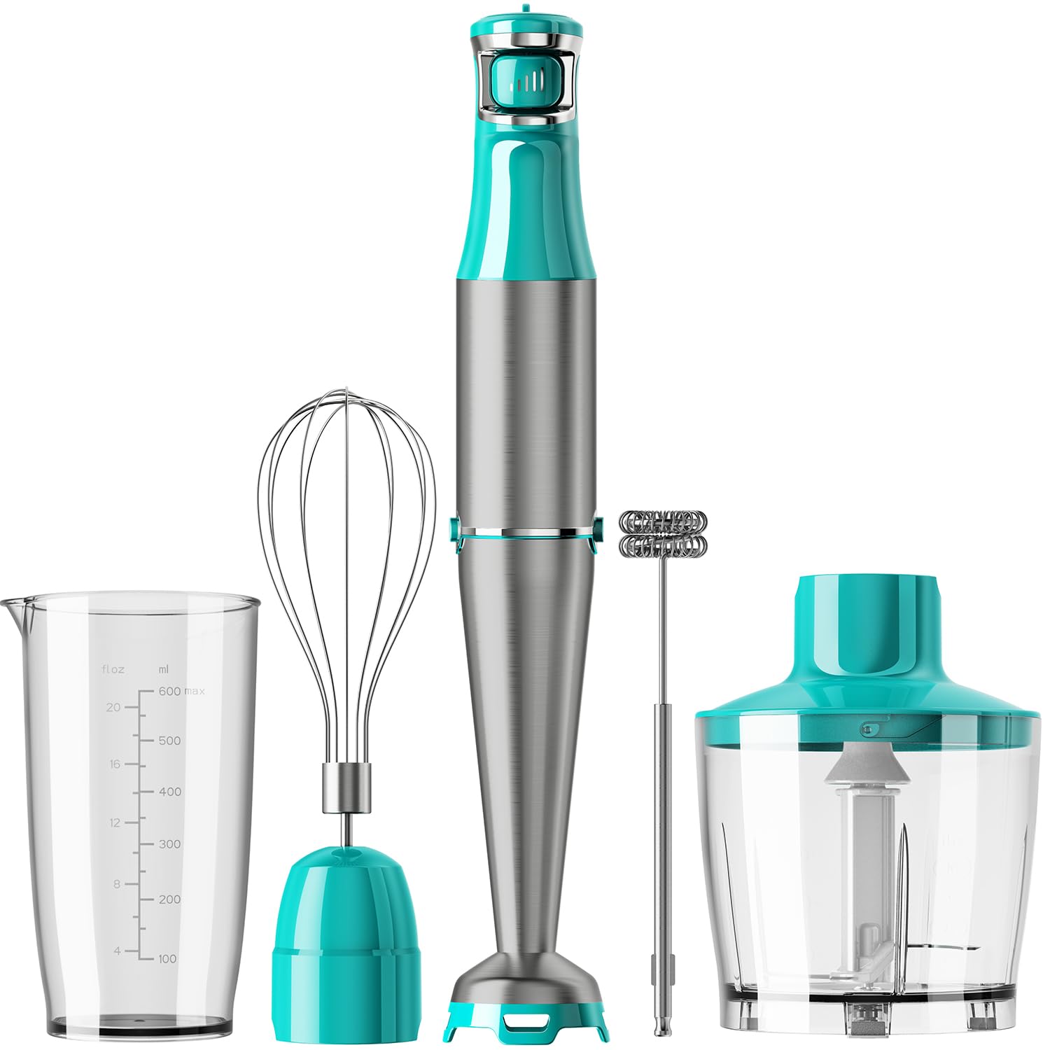 Turelar Immersion Blender Handheld 5 in 1 Hand Blender Set 1100W Heavy Duty