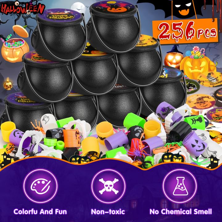 256 PCS Halloween Party Favors, Mini Witches Cauldron, Bulk Halloween Toys - image 3