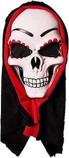 Máscara Facial de Caveira, Caveira Assustadora, Máscara de Fantasma de Halloween, Esqueleto, Alta Elasticidade, Respirável, Unissex, Papel de Halloween, Adereços para Festa de
