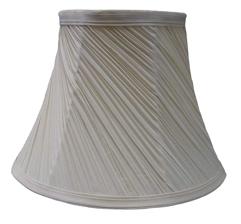 K Living Cream 12" Mushroom Swirl Pleated Light Shade Ceiling Table Lamp Shade