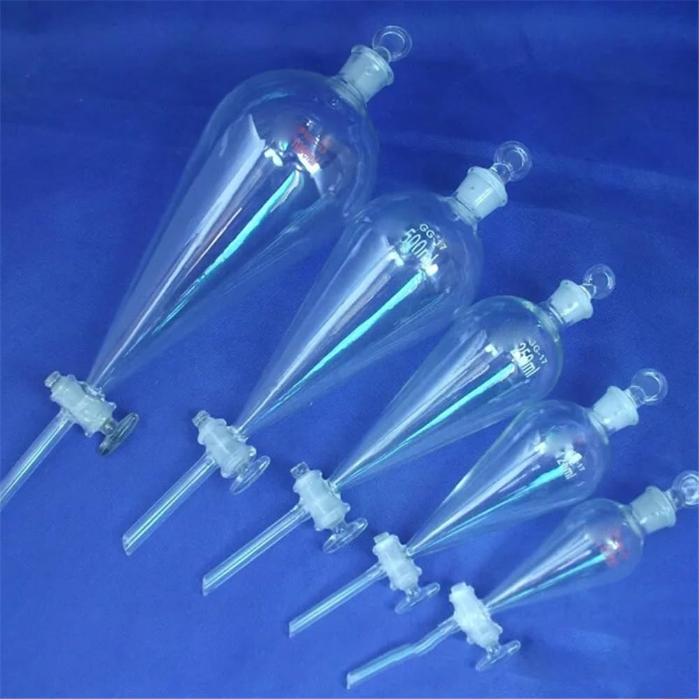 Imbuto separatore a forma di pera da 250 ml con tappo in vetro smerigliato Attrezzature da laboratorio