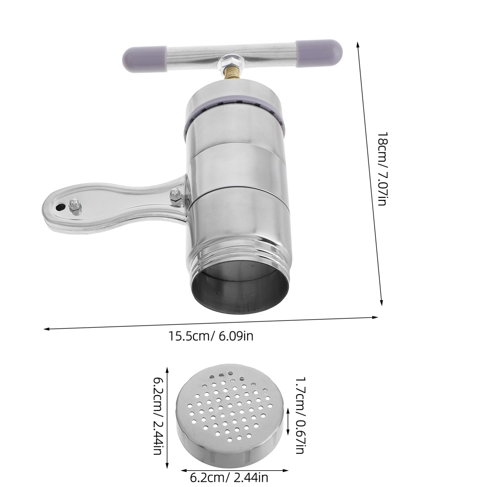 Cabilock 1 Set Manual Pasta Maker Stainless Steel Noodle Press Machine Hand Crank Operation for Homemade Noodles Ideal for Home Use