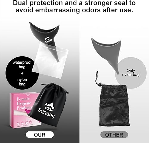 Miniatura 3 de Dispositivo de orina femenina, reutilizable, de silicona, para orinal, a prueba de fallos, embudo para orinar, permite a las mujeres orinar de pie,