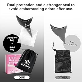 Female Female Urinal, Reusable Silicone Foolproof Women Pee Funnel Allows Women to Pee Standing Up,Women\'s Urinal is The Perfect Companion for Indoor Use (Black)