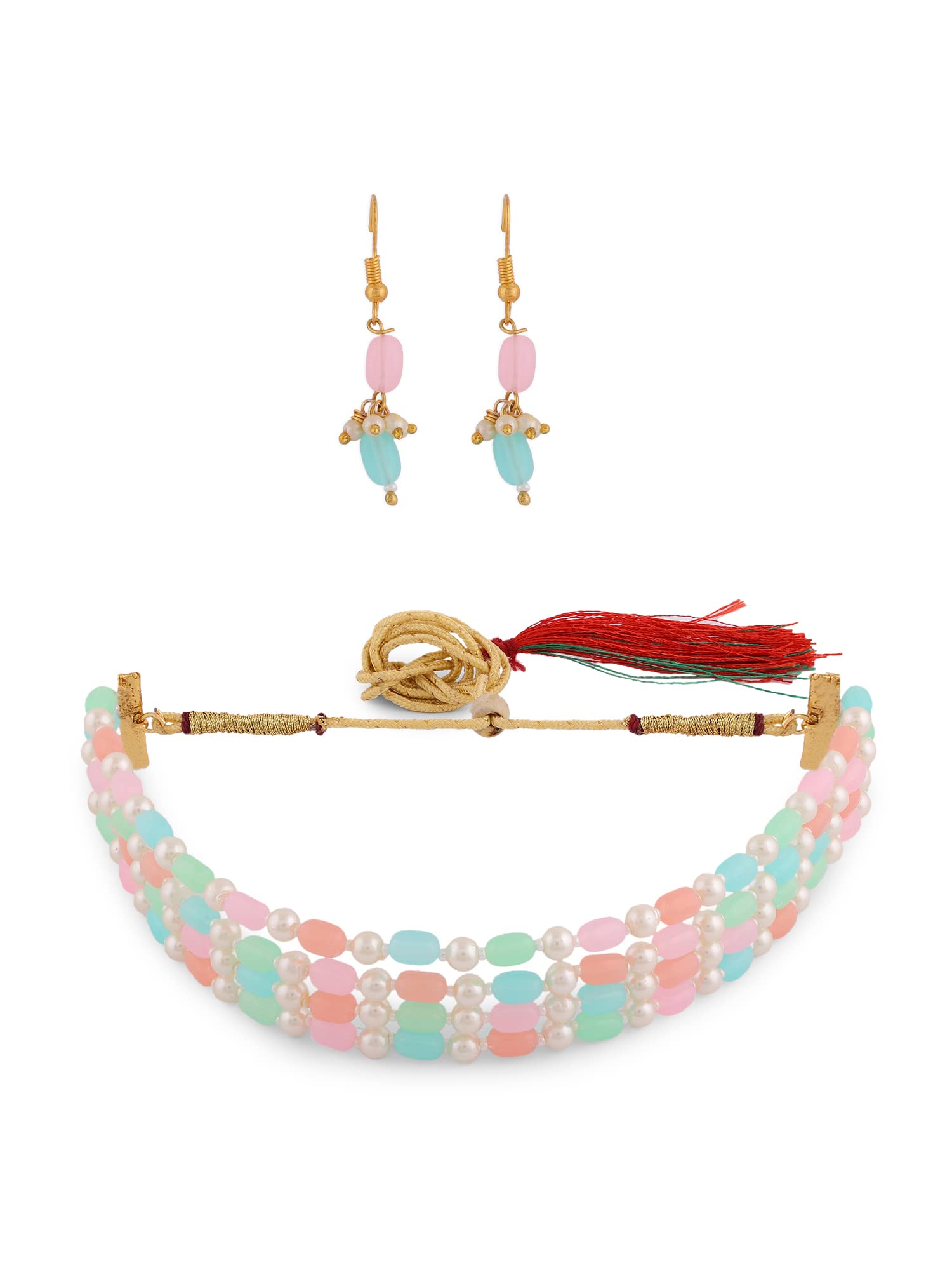 See full amazon price history chart for ZAVERI PEARLS Multicolor Beaded Multistrand Choker Necklace & Earring Set For Women-ZPFK13970 ZAVERI PEARLS Multicolor Beaded Multistrand Choker Necklace & Earring Set For Women-ZPFK13970 (B0B2NC1JJW) Amazon Price History, Amazon Price Tracker