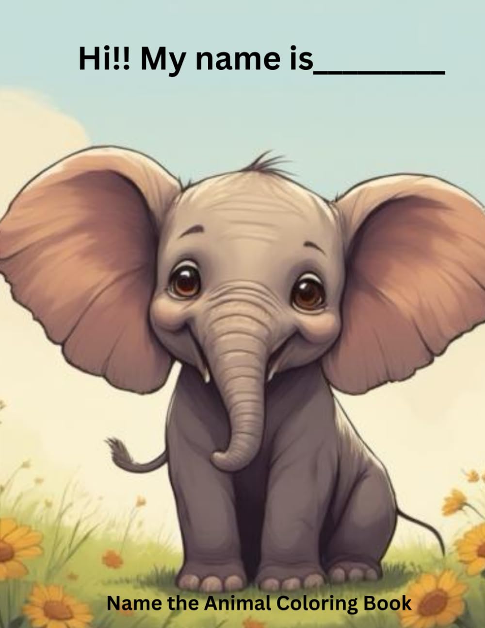 Hi!! My name is _______…: Name the Animal Coloring Book