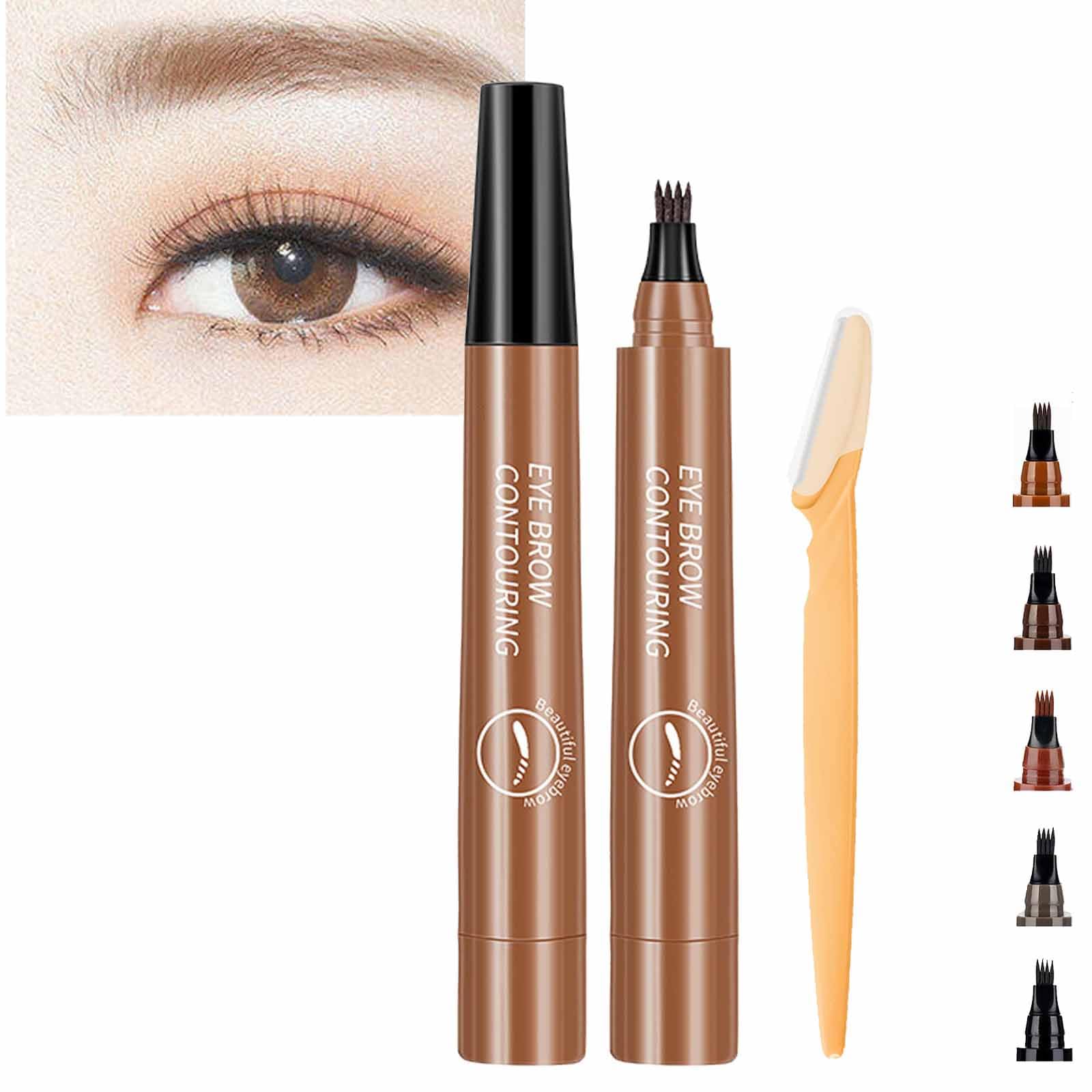 WIWIDANG Glowly Secret Lápiz de cejas Glowly Secret, resistente al agua, lápiz de cejas natural, lápiz de cejas mágico para microblading (marrón claro)