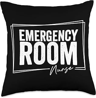 Emergency Room Nurse Hospital Saving Lifes Health Best Job Throw Pillow