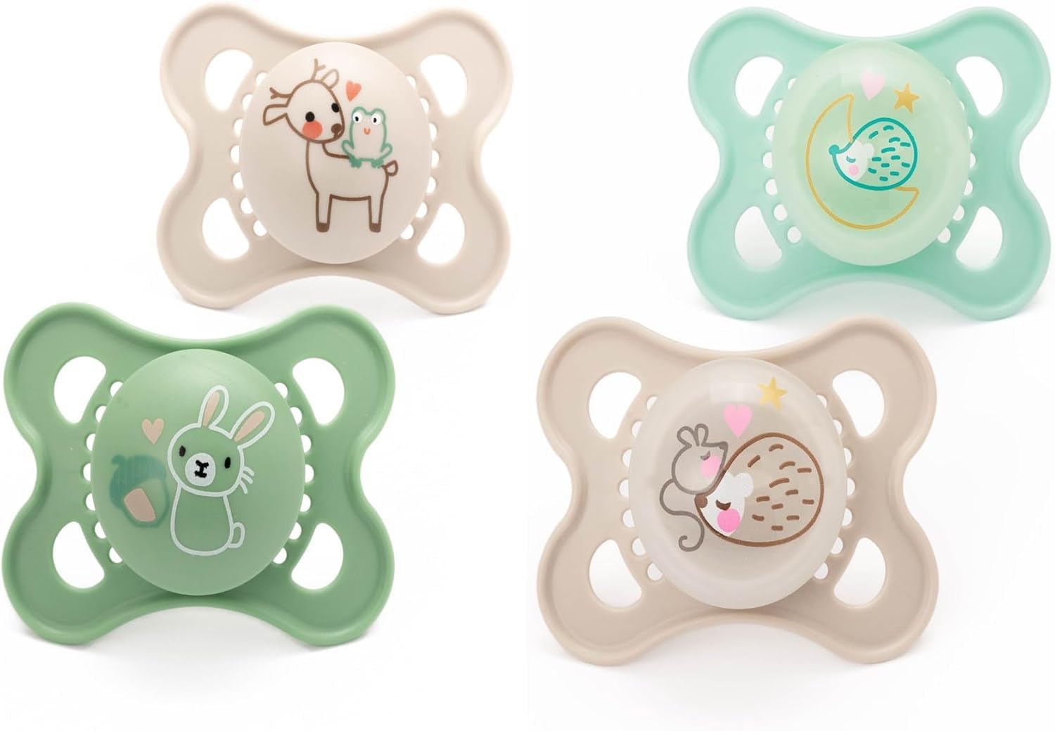 MAM Original Day & Night Soothers, Stone, 4 Pack