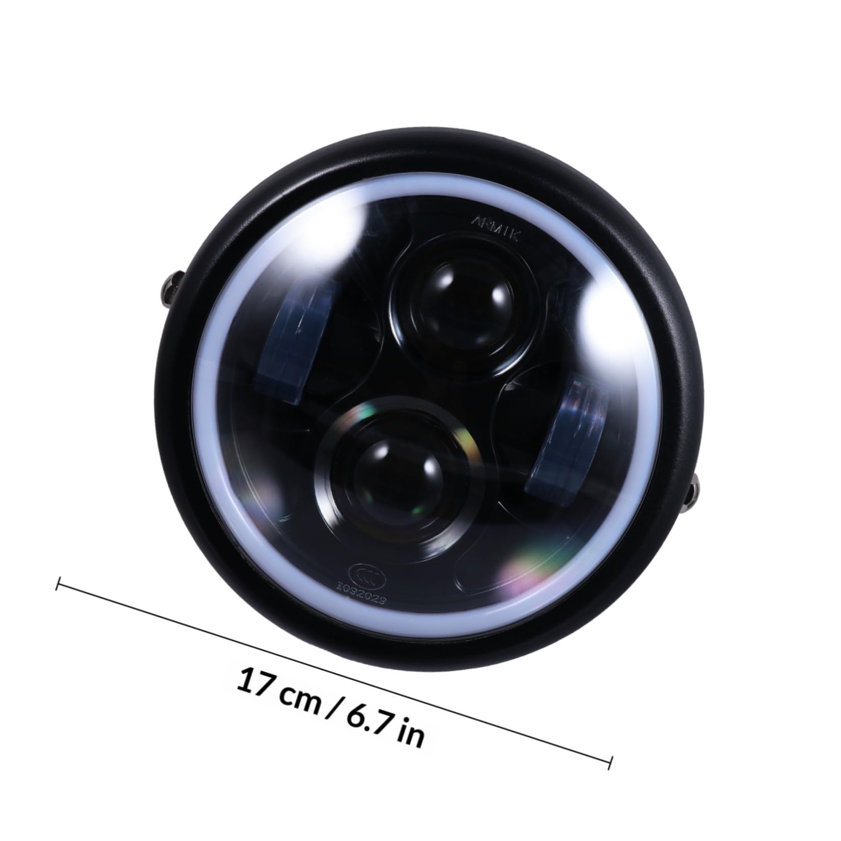 ibasenice Faro LED per Moto Design Retrò 35w 12v Vetro e Acciaio Inossidabile Resistente per Guida Notturna Sicura e Condizioni Nevose