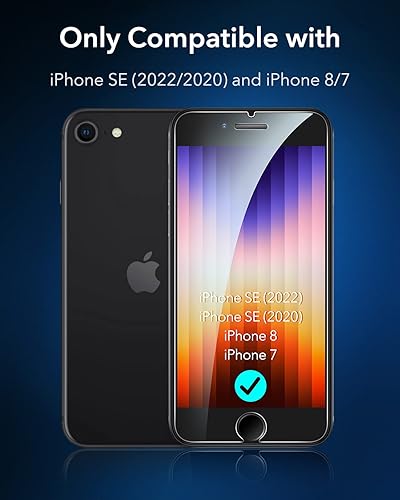 Miniatura 2 de ESR Protector de pantalla de vidrio templado de cobertura completa compatible con iPhone 11iPhone XR 2 unidades marco de fácil instalación bordes