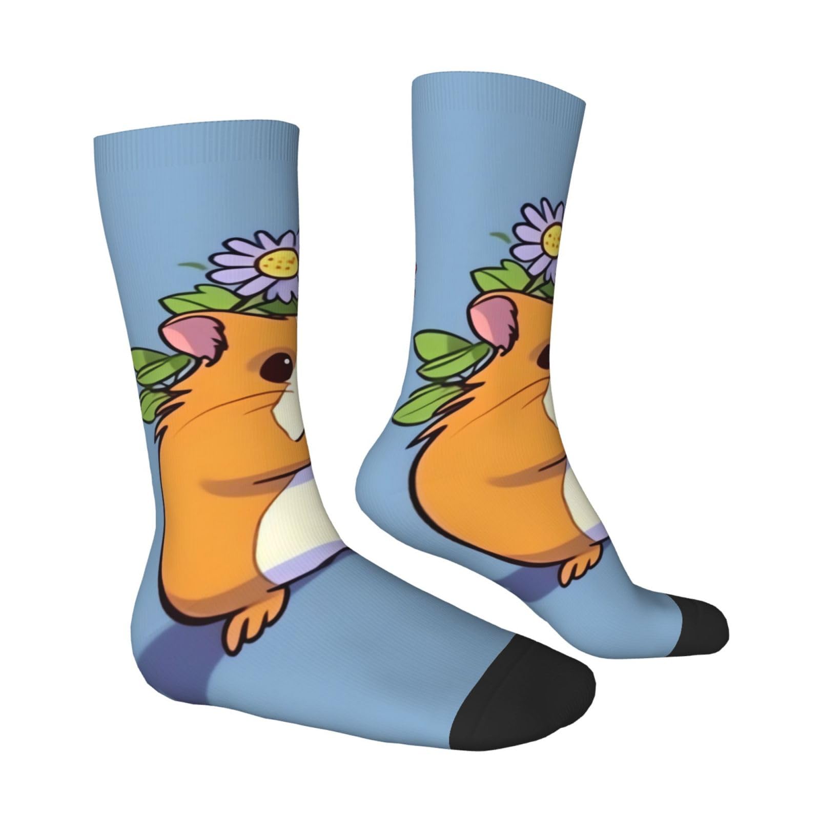 LZQPOEAS Smiling Animal Athletic Socks Unisex Cushioned Crew Socks Hiking Running Calf Sock Soft Above Ankle Sock
