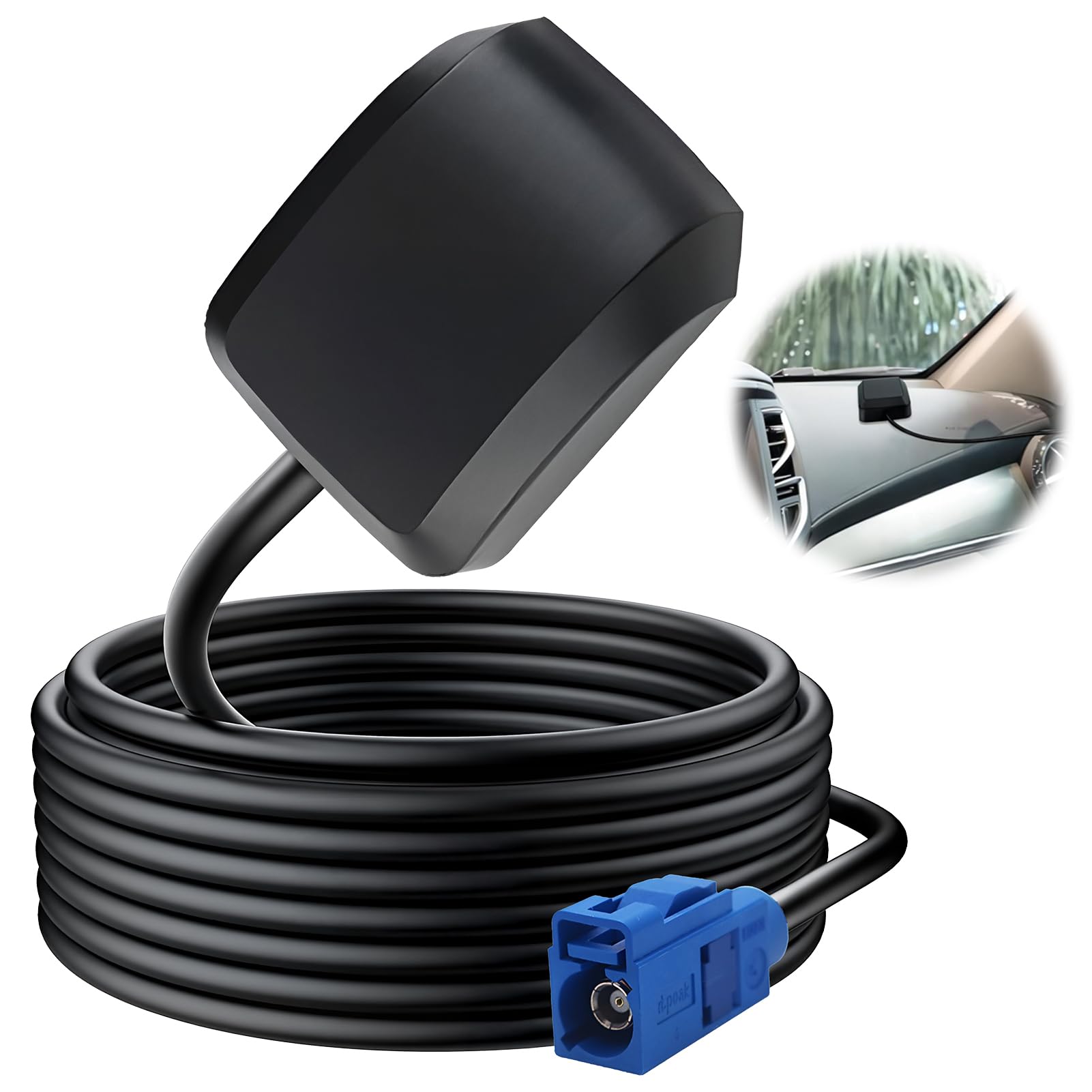 Antenna GPS attiva Fakra C blu cavo 3 m per navigazione veicoli camion barca