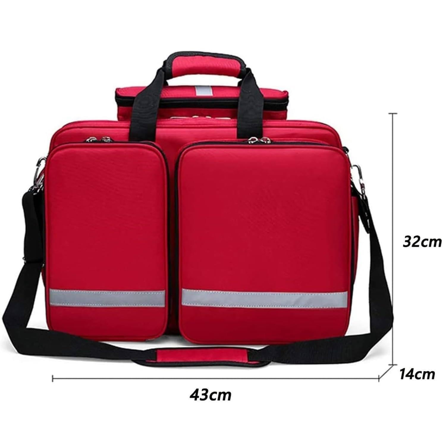 Geeignet für EMT, EMS, Krankenpflege, medizinische Trolley-Tasche, professionelle Erste-Hilfe-Tasche, interne Trennwand, große Kapazität, tragbar, Outdoor, wasserdicht