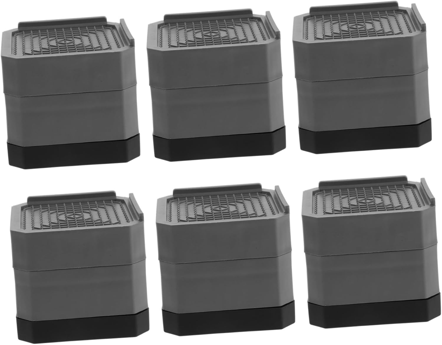 6pcs Furniture Risers for Sofas Washing Machine Base Pad Vibration Dampening Mat Bed Riser Appliance Movers