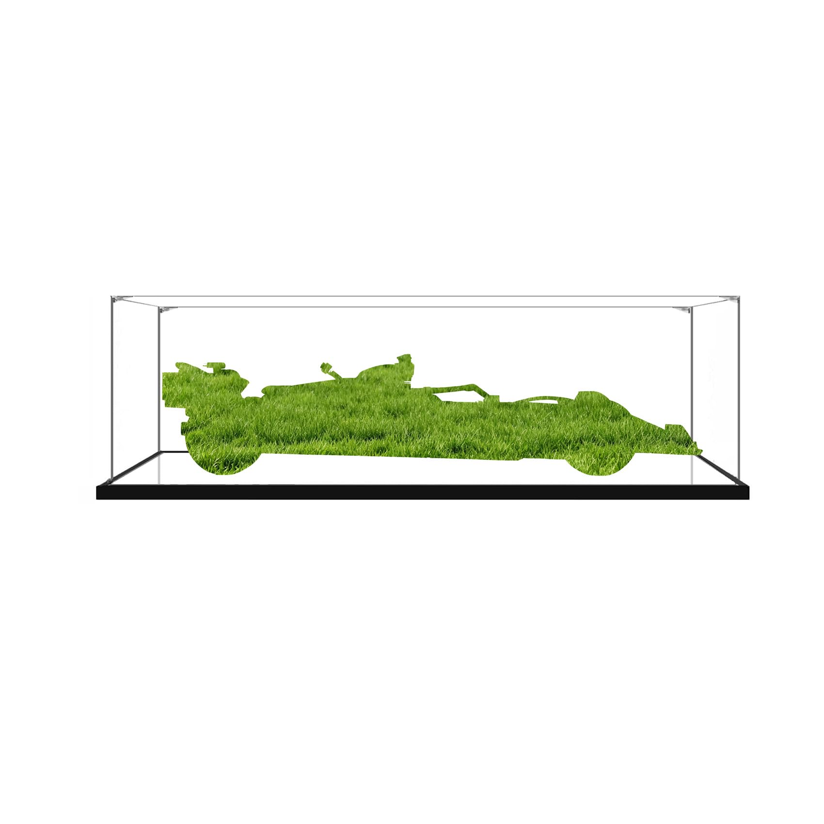 Transparent Acrylic Display Case for Lego 42240 Racing Model, Clear Box, Storage Box, Dustproof Box (Model not included) (Mirror Base 3mm)