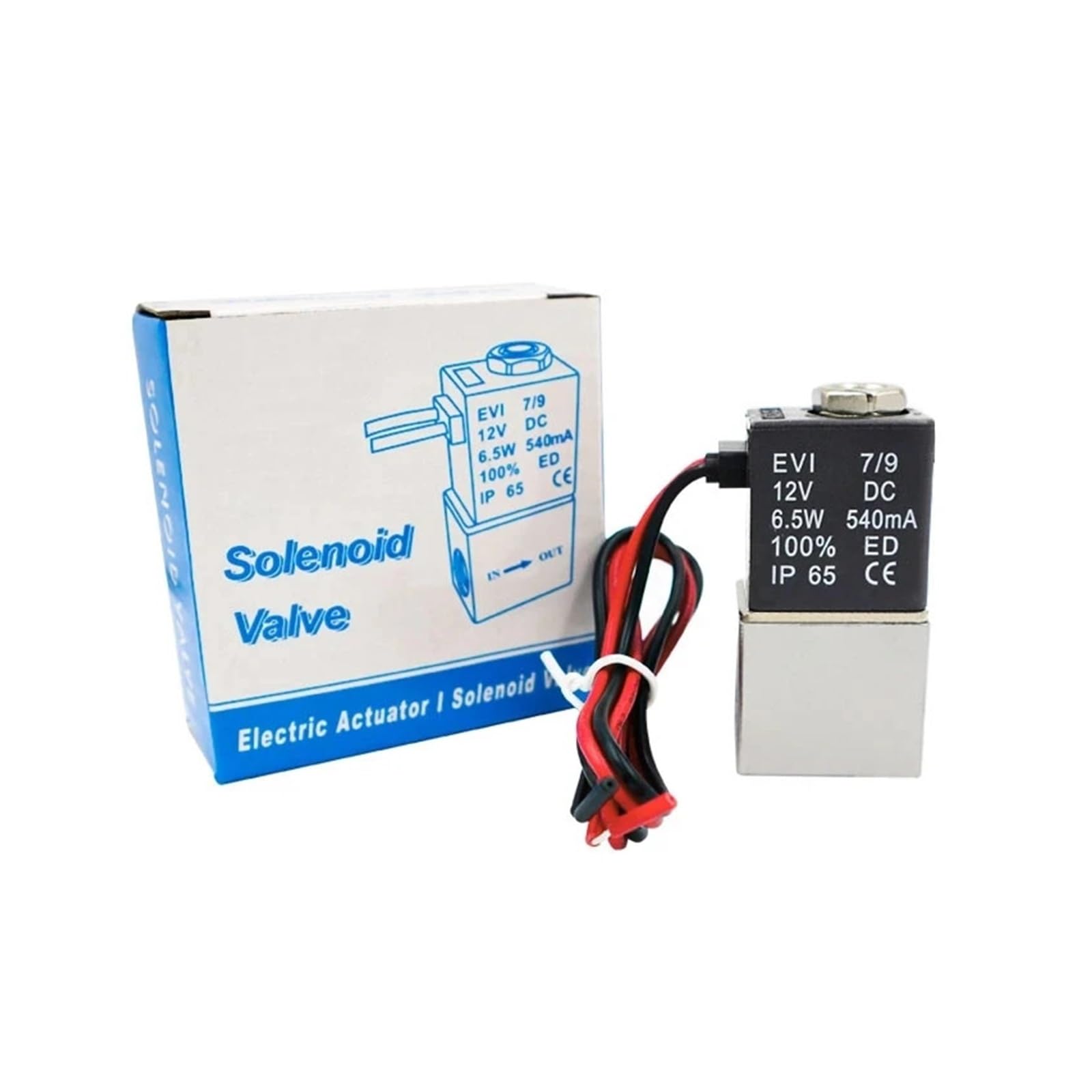 DC 12V 24V 110V 220V Magnetventil 1/4" 1/8" 2-Wege normalerweise geschlossenes direktwirkendes Pneumatikventil for Wasser-Luft-Gas-Heizung(12V,1/8")