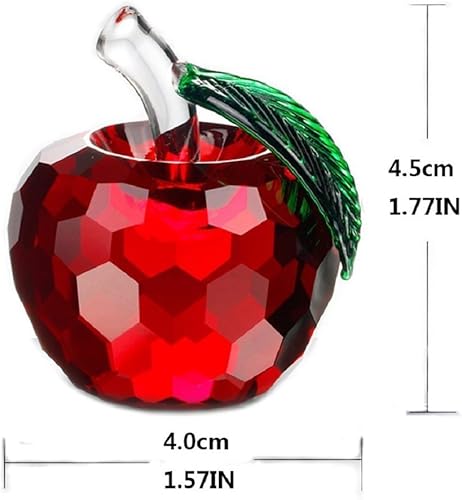Miniatura 3 de Duosuny Pisapapeles de cristal de manzana, figuras coleccionables de Apple de 1.575 pulgadas, lo mejor para regalos de Nochebuena, grandes regalos