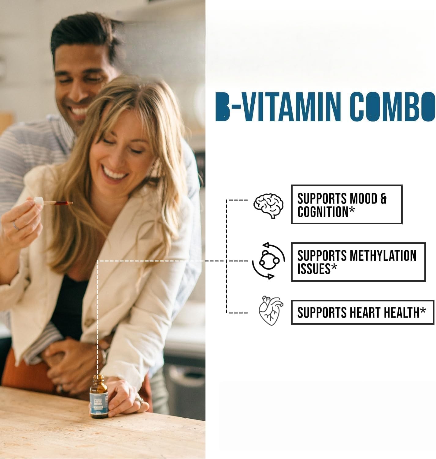 Metilfolato e B12, allevia l'umore e lo stress, promuove la cognizione e la concentrazione, supporta la vitalità e le prestazioni