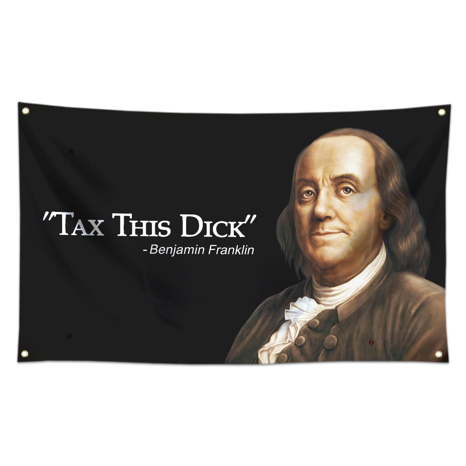 LUCKGEEY Benjamin Franklin Flagge – 1,2x1,8 M, 100D Polyester, Doppelt Genäht & Mit 4 Messingösen, Ideal Für Paraden, Sport, Events