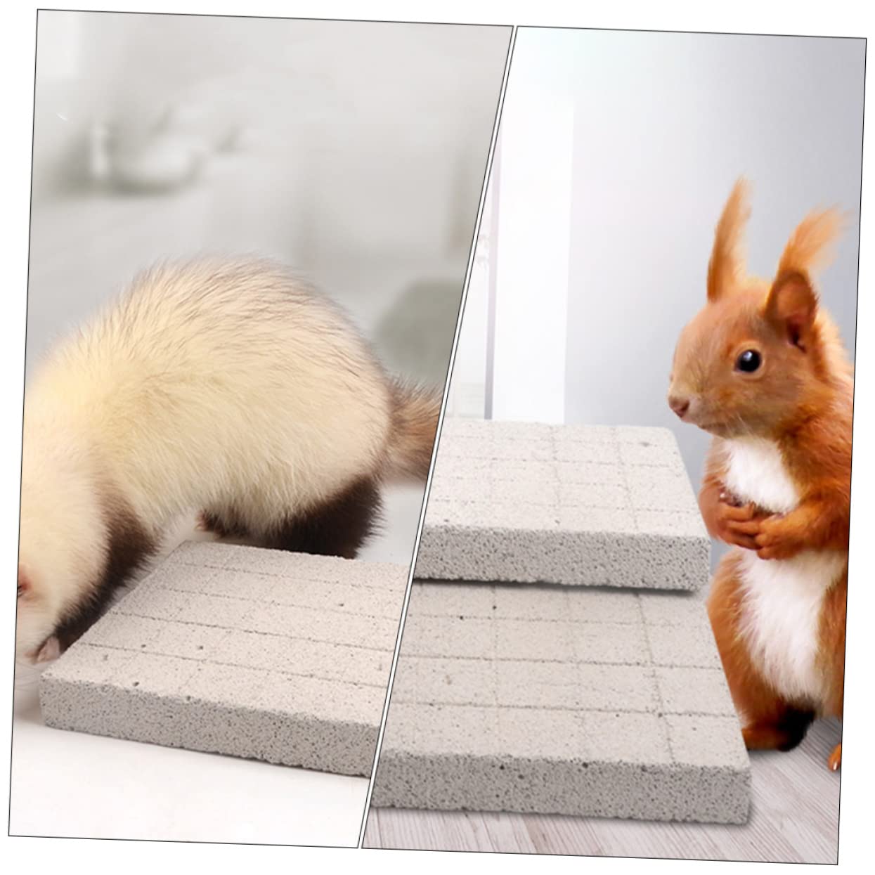 POPETPOP Schleifklauenbrett für Kleintiere als Fußpolster von Meerschweinchen und Meerschweinchenfüße Matte im Käfig als Rabbit Toys zur Nagelpflege