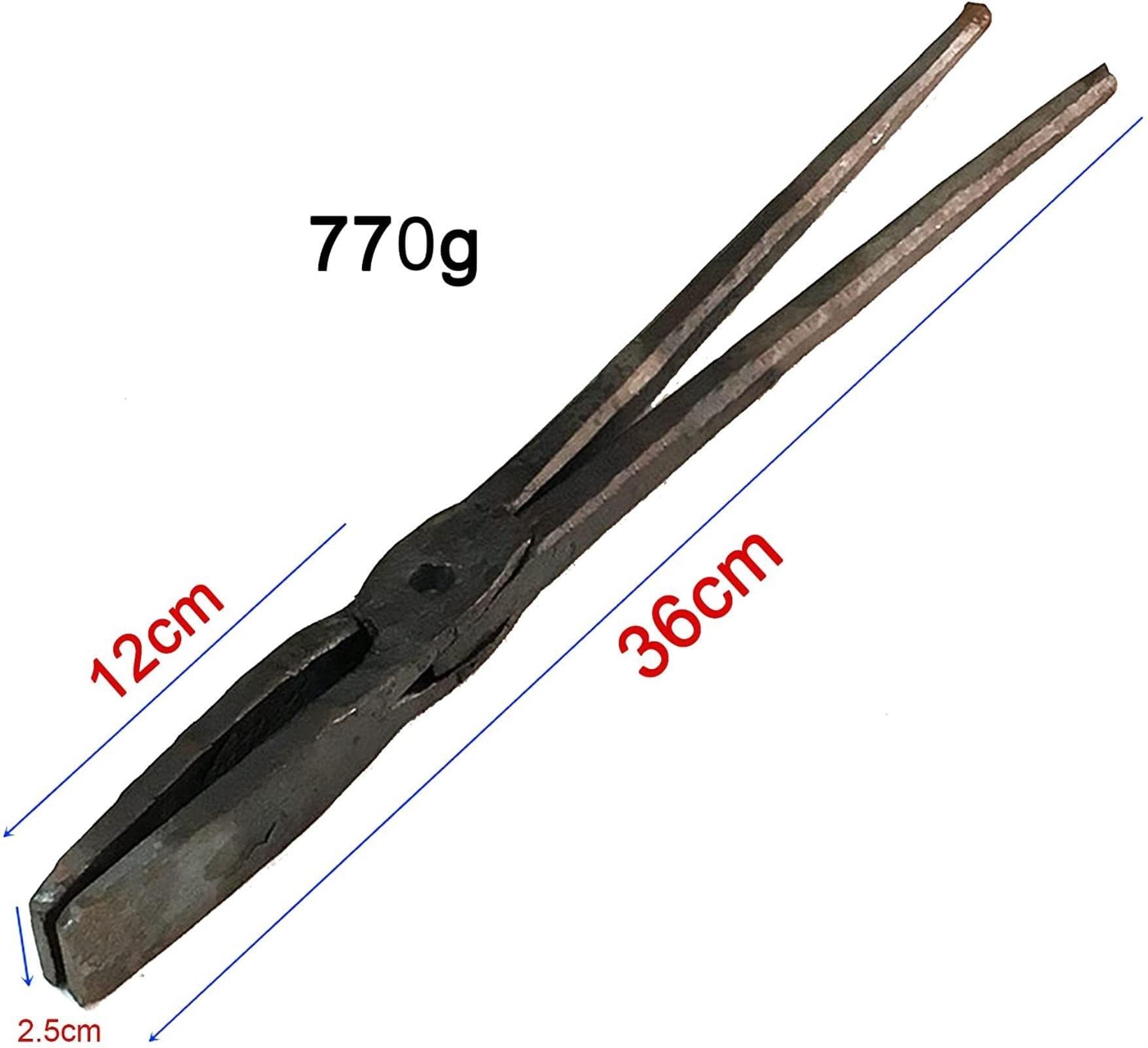 Tenazas de herrero,Tenaza de forja Ponga de herrero Ponga plana de herrero pinzas afiladas 2 Pcs Ponga de herrero for ingeniero herrero y forra, un (Color : B)